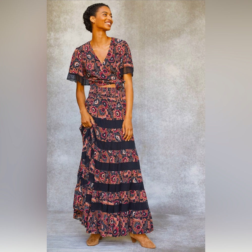 New Antropogie set top end skirt